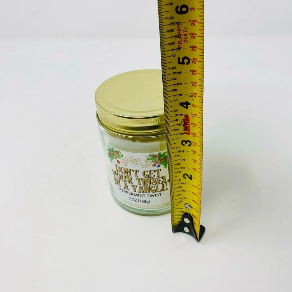 NEW - Scented Candle Peppermint Twist with Gold Lid